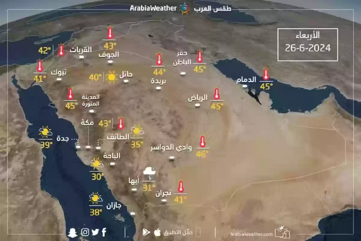 غدًا .. الأرصاد السعودية تكشف توقعات الأمطار على هذه المناطق.